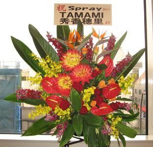 こちらは秀さんと相談して、元気なイメージで作ってもらいました。お花屋さん。綺麗に作っていただいて、ありがとうございました～。(^^)