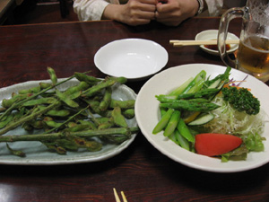 枝豆とアスパラサラダ